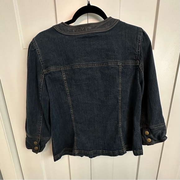 Doncaster Denim Jacket with Blue Leather Trim - Size Large - Picture 7 of 7